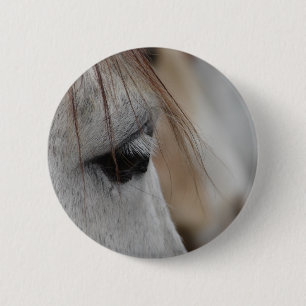 Badge Rond 5 Cm Oeil de Cheval gris