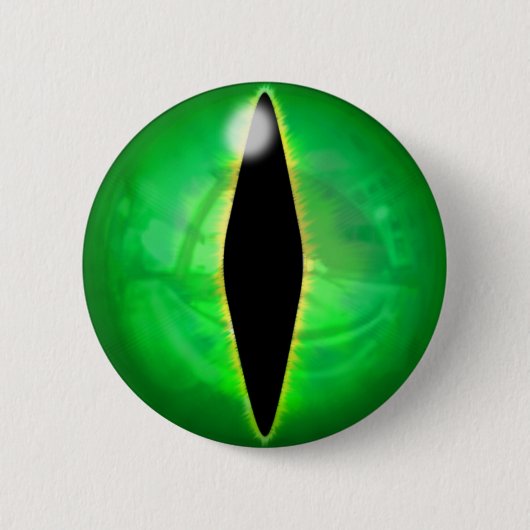 Badge Rond 5 Cm Oeil de dragon vert (Devant)