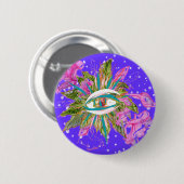 Badge Rond 5 Cm OEil de fleurs de balsam (Devant & derrière)