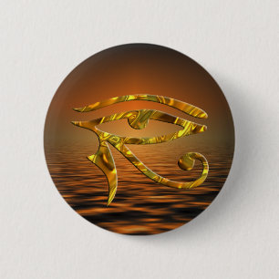 Badge Rond 5 Cm OEil de Horus - OR