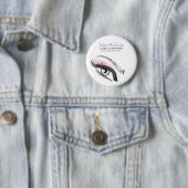 Badge Rond 5 Cm Oeil long cils Lash icône d'extension (En situation)