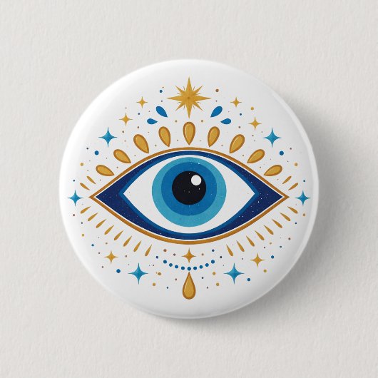 Badge Rond 5 Cm Œil Mystique (Devant)