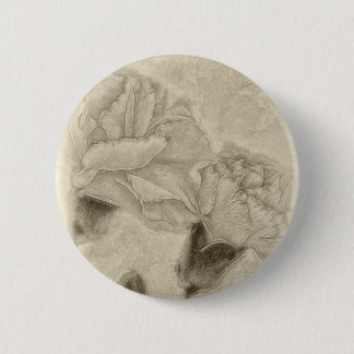 Badge Rond 5 Cm Oeillets roses 3 Antiqued