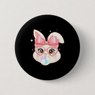 Badge Rond 5 Cm Œuf de lapin drôle pour enfants filles garçons fem