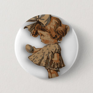 Badge Rond 5 Cm oeuf de pâques antique