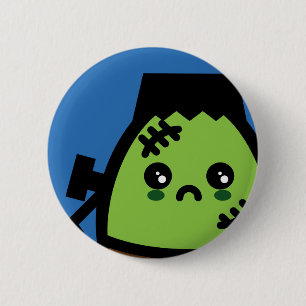Badge Rond 5 Cm Oeuf déplaisant Frankenstein - Halloween