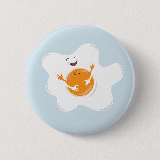 Badge Rond 5 Cm Oeuf heureux (Devant)