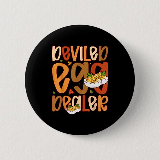 Badge Rond 5 Cm Œuf Mimosa Rétro Drôle de Dîner de Thanksgiving (Devant)
