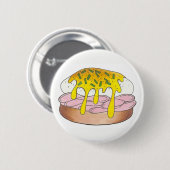 Badge Rond 5 Cm Oeufs Benedict Petit Déjeuner Diner Nourriture Foi (Devant & derrière)