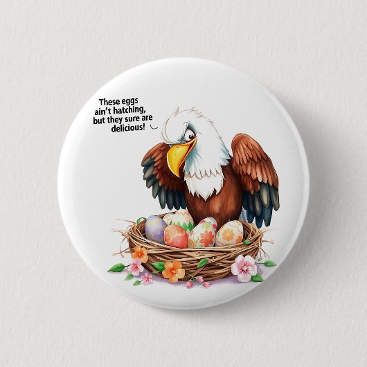 Badge Rond 5 Cm OEufs de Pâques (Devant)