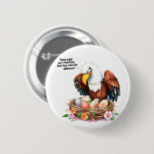 Badge Rond 5 Cm OEufs de Pâques (Devant & derrière)