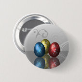 Badge Rond 5 Cm OEufs de Pâques - Bouton (Devant & derrière)