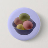 Badge Rond 5 Cm Oeufs de Pâques dans un bol (Devant)