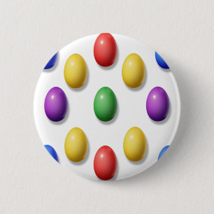 Badge Rond 5 Cm Oeufs de pâques en plastique