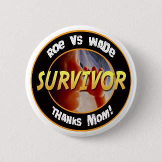 Badge Rond 5 Cm Oeufs de poisson contre le bouton de survivant de