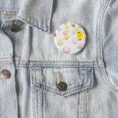 Badge Rond 5 Cm oeufs de poule (En situation)