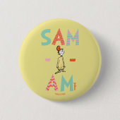 Badge Rond 5 Cm Oeufs verts et jambon | Sam-I-Am (Devant)