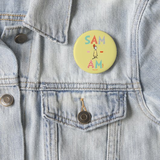 Badge Rond 5 Cm Oeufs verts et jambon | Sam-I-Am (En situation)