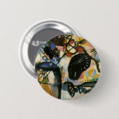 Badge Rond 5 Cm Oeuvre Abstraite de Kandinsky Black Spot (Devant & derrière)