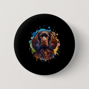 Badge Rond 5 Cm Œuvre d'art Boykin Spaniel Comfort Colors Adulte H