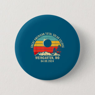 Badge Rond 5 Cm Œuvre d'art solaire totale Weingarten Mo Missouri
