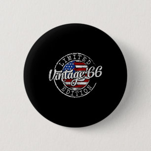 Badge Rond 5 Cm Œuvre d'art timbre vintage 1966 60e anniversaire