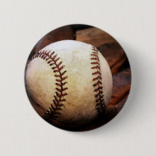 Badge Rond 5 Cm Oeuvre De Baseball