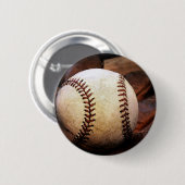 Badge Rond 5 Cm Oeuvre De Baseball (Devant & derrière)