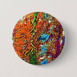 Badge Rond 5 Cm Œuvres d'art en marbre orange, vert, bleu, violet