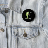 Badge Rond 5 Cm Off To Praise D Lord Funny Frog Christian Meme (En situation)