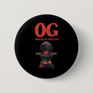 Badge Rond 5 Cm Og Original Griller Bbq Byrbecue Pitmaster Grill S