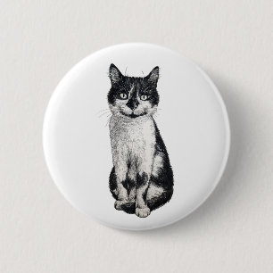 Badge Rond 5 Cm Ogie le chat