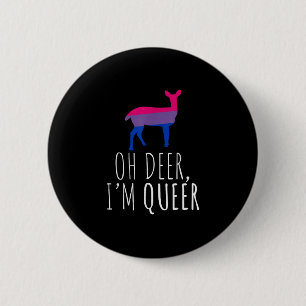 Badge Rond 5 Cm Oh Cerf Drôle Fierté Bisexuelle Gay Lesbienne Desi