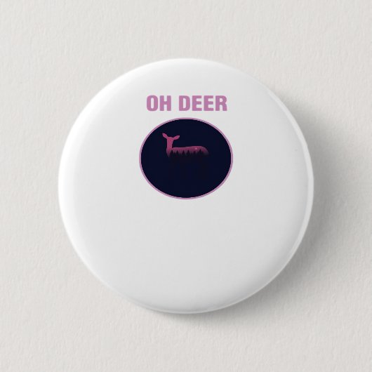 Badge Rond 5 Cm Oh Cerf Moderne Esthétique  (Devant)