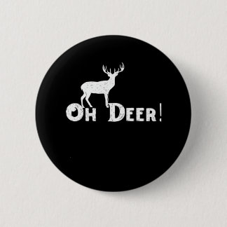 Badge Rond 5 Cm Oh Cerf Style Graphique Propre