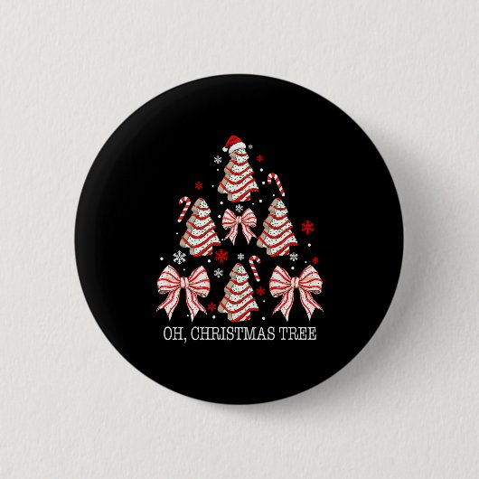 Badge Rond 5 Cm Oh Christmas Tree Cakes Debbie Becky Jen Cake Love (Devant)