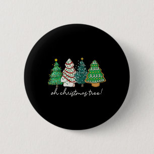 Badge Rond 5 Cm Oh Christmas Treks Debbie Becky Jen Xmas Paj
