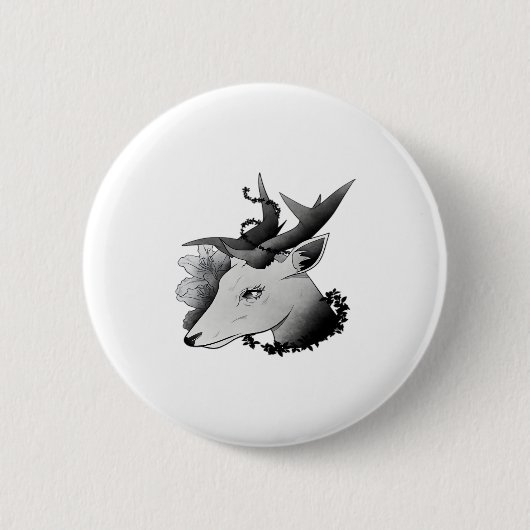 Badge Rond 5 Cm Oh Deer Classic Style  (Devant)