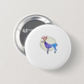 Badge Rond 5 Cm Oh Deer Clean Graphic Style  (Devant & derrière)