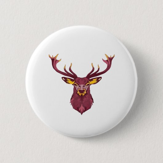 Badge Rond 5 Cm Oh Deer Fresh Modern Design (Devant)