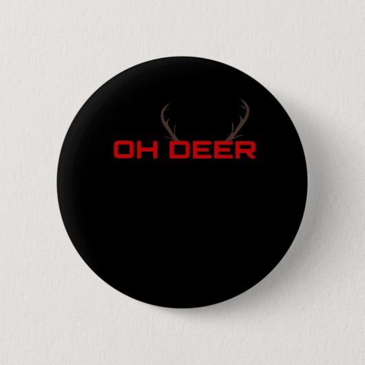Badge Rond 5 Cm Oh Deer Minimal Aesthetic Vibe  (Devant)