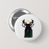 Badge Rond 5 Cm Oh Deer Minimal Design  (Devant & derrière)