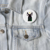 Badge Rond 5 Cm Oh Deer Minimal Design  (En situation)