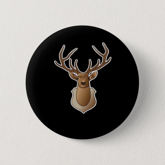 Badge Rond 5 Cm Oh Deer Minimal Design  (Devant)