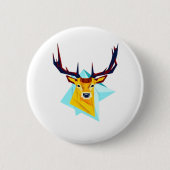 Badge Rond 5 Cm Oh Deer Minimal Rustic Style  (Devant)