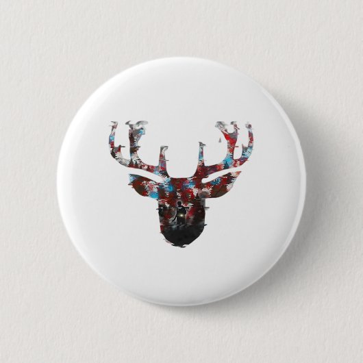 Badge Rond 5 Cm Oh Deer Minimal Style  (Devant)