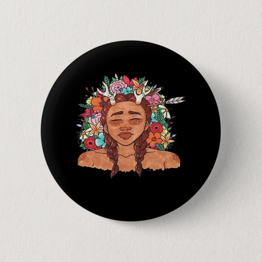 Badge Rond 5 Cm Oh Deer Modern Aesthetic  (Devant)
