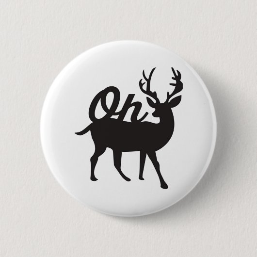 Badge Rond 5 Cm Oh Deer Retro Classic Vibe (Devant)