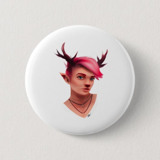Badge Rond 5 Cm Oh Deer Simple Creative Style (Devant)