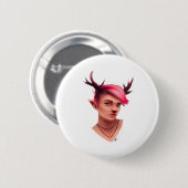 Badge Rond 5 Cm Oh Deer Simple Creative Style (Devant & derrière)